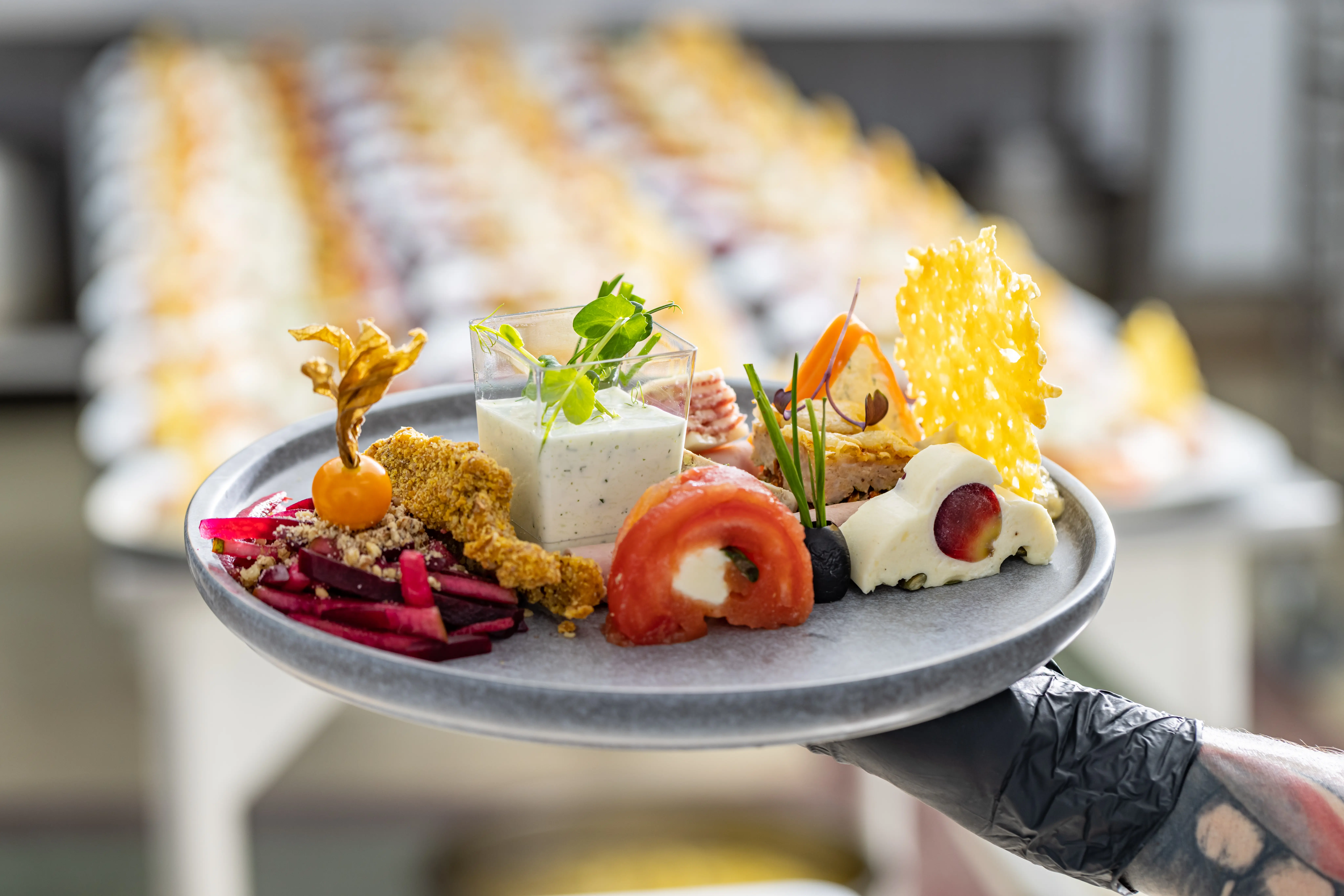 Prato gourmet servido pelo chefe